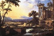 PATEL, Pierre Landscape with Ruins ag France oil painting artist